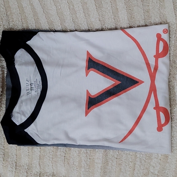 NEW University of Virginia Cavaliers Women Tshirt V-Saber Ombre 3/4 slv Raglan M - Picture 3 of 5